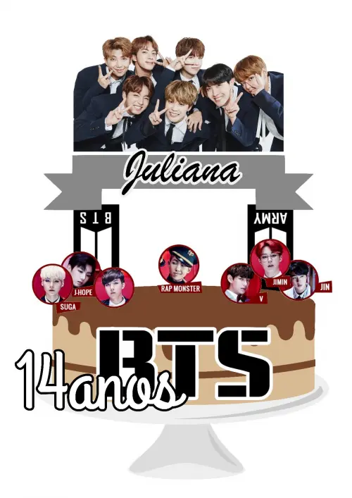 Arquivo de corte topo de bolo BTS