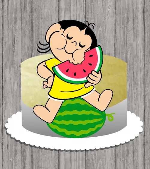 Arquivo de corte topo de bolo Magali