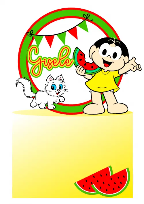 Arquivo de corte topo de bolo Magali