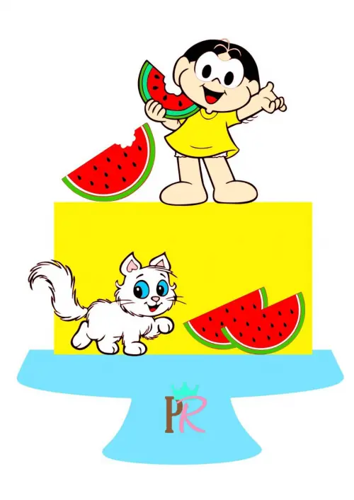 Arquivo de corte topo de bolo Magali