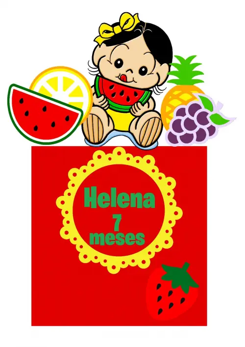 Arquivo de corte topo de bolo Magali