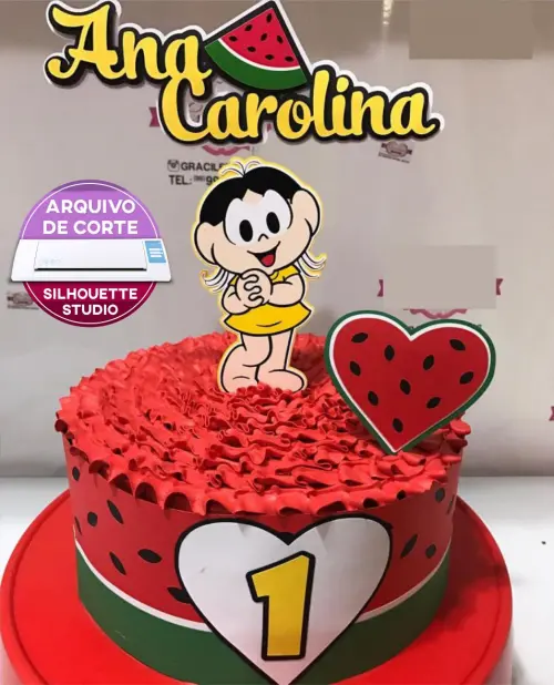 Arquivo de corte topo de bolo Magali