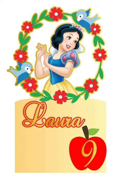 Arquivo de corte topo de bolo Branca de Neve