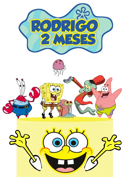 Arquivo de corte topo de bolo Bob Esponja