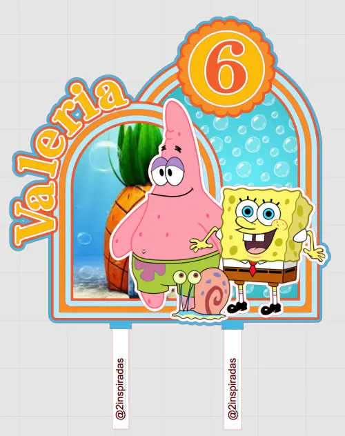 Arquivo de corte topo de bolo Bob Esponja