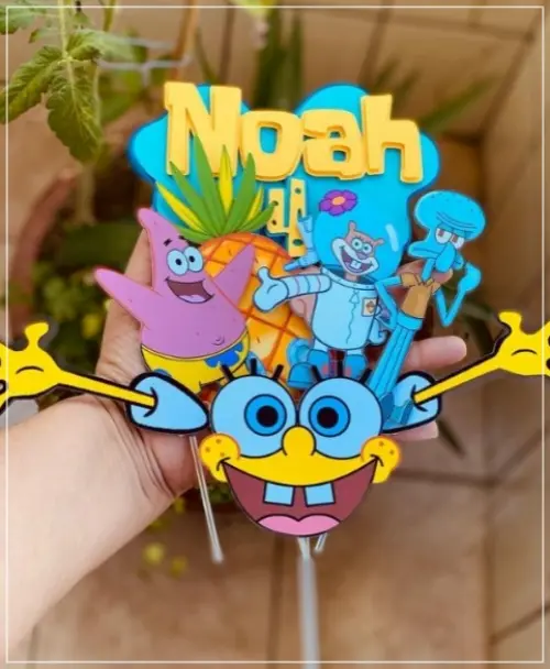 Arquivo de corte topo de bolo Bob Esponja