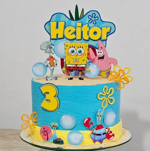 Arquivo de corte topo de bolo Bob Esponja