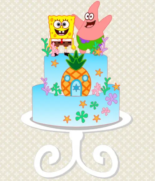 Arquivo de corte topo de bolo Bob Esponja