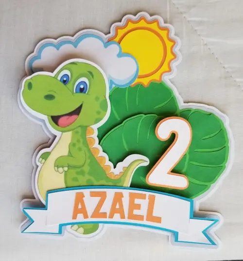 Arquivo de corte topo de bolo Meu amigo dinossauro