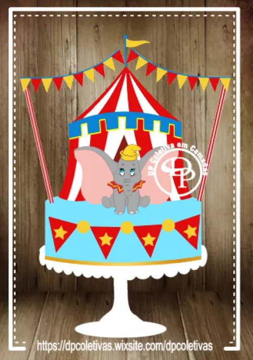 Arquivo de corte topo de bolo Dumbo