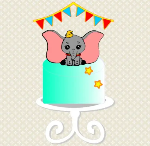 Arquivo de corte topo de bolo Dumbo