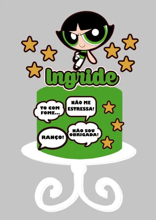 Arquivo de corte topo de bolo Docinho