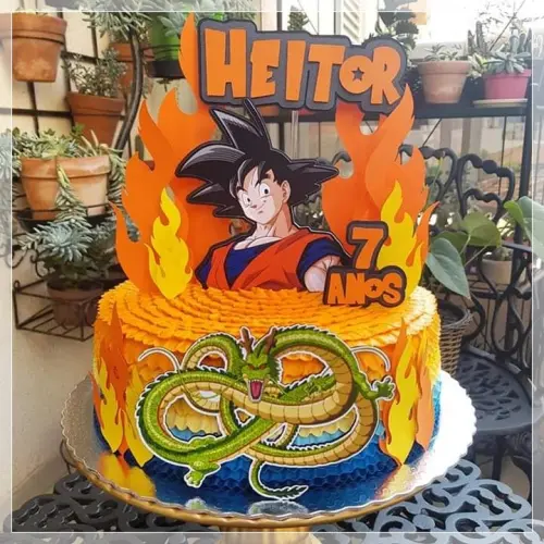 Arquivo de corte topo de bolo Dragon Ball Z