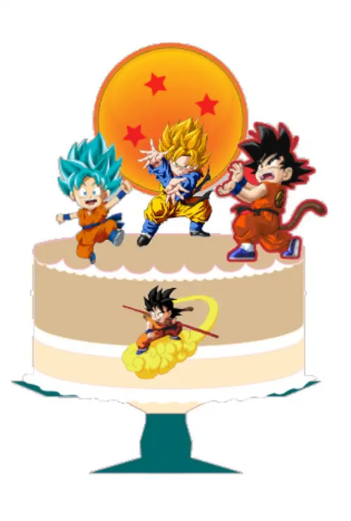 Arquivo de corte topo de bolo Dragon Ball Z
