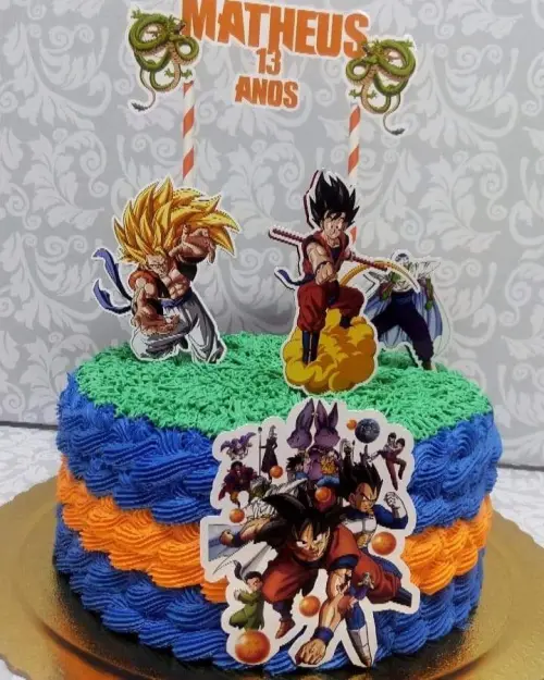 Arquivo de corte topo de bolo Dragon Ball Z