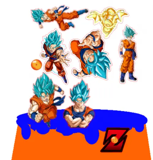 Arquivo de corte topo de bolo Dragon Ball Z