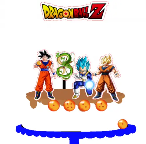 Arquivo de corte topo de bolo Dragon Ball Z