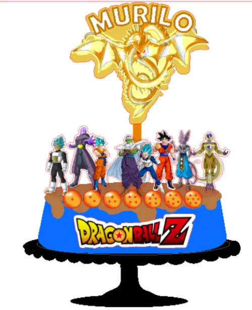 Arquivo de corte topo de bolo Dragon Ball Z