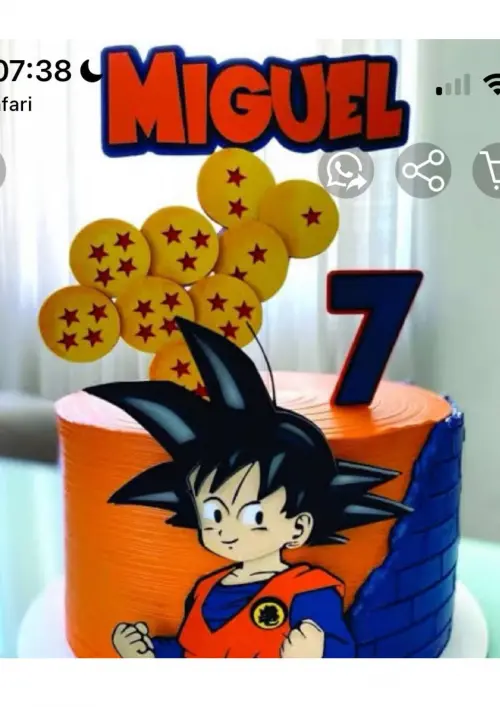 Arquivo de corte topo de bolo Dragon Ball Z