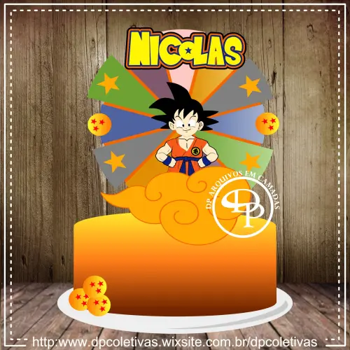 Arquivo de corte topo de bolo Dragon Ball Z