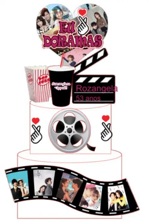 Arquivo de corte topo de bolo Doramas