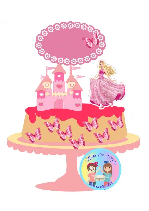 Arquivo de corte topo de bolo Barbie