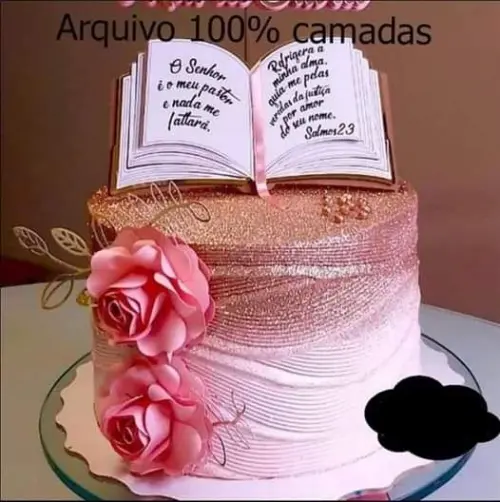 Arquivo de corte Topo de Bolo Biblia