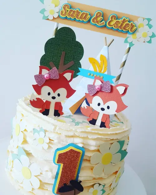 Arquivo de corte topo de bolo raposinha