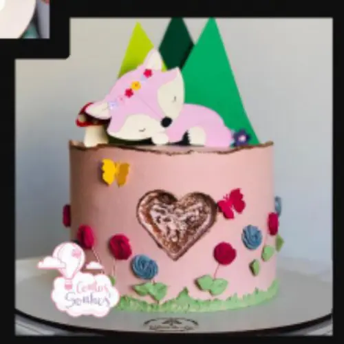 Arquivo de corte topo de bolo raposinha