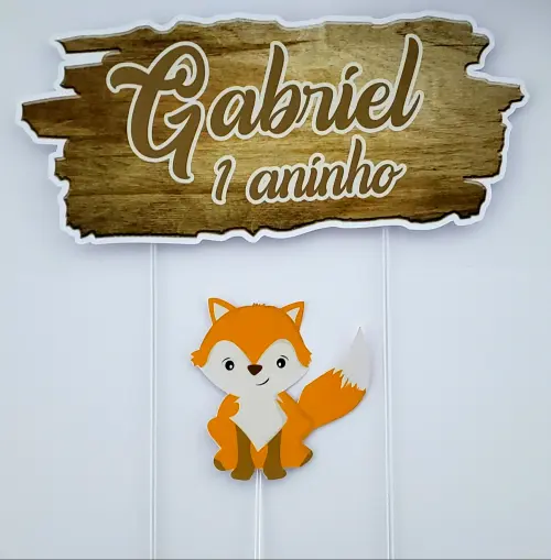 Arquivo de corte topo de bolo raposinha