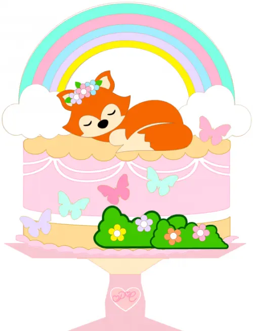 Arquivo de corte topo de bolo raposinha