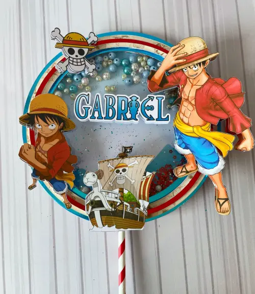 Arquivo de corte topo de bolo One Piece