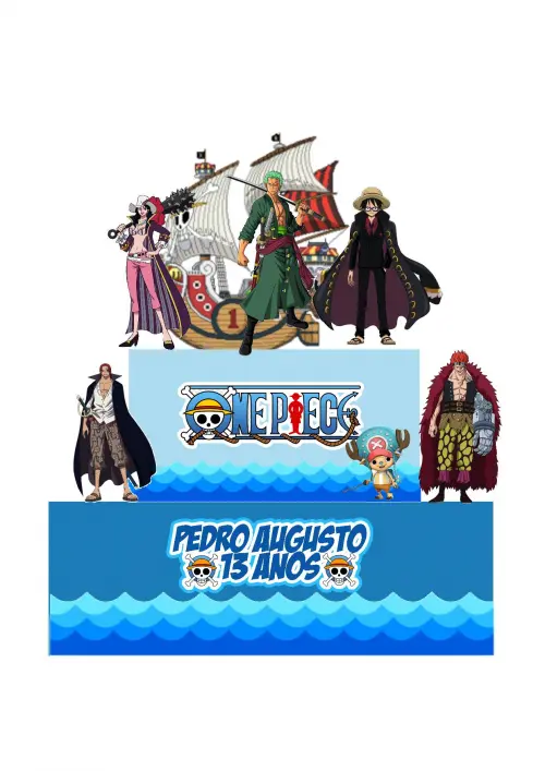 Arquivo de corte topo de bolo One Piece