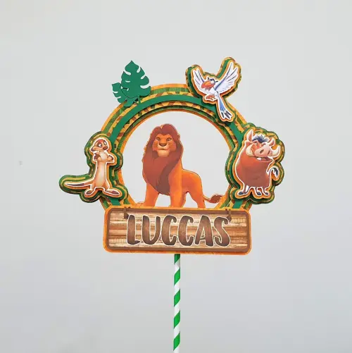 Arquivo de corte topo de bolo rei leão