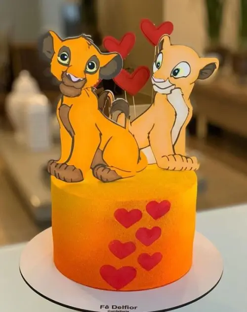 Arquivo de corte topo de bolo rei leão