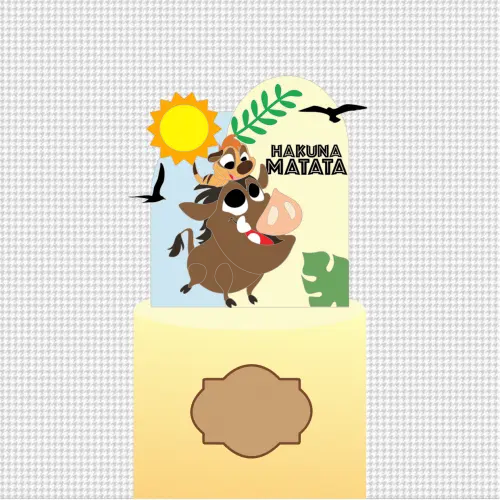 Arquivo de corte topo de bolo rei leão