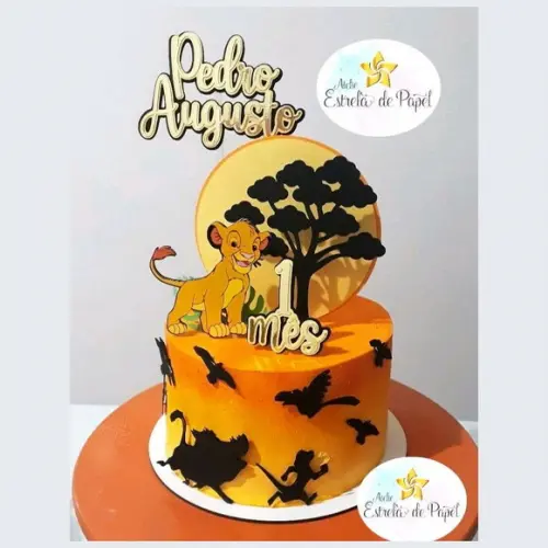 Arquivo de corte topo de bolo rei leão