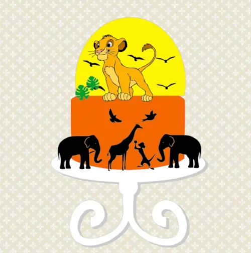 Arquivo de corte topo de bolo rei leão