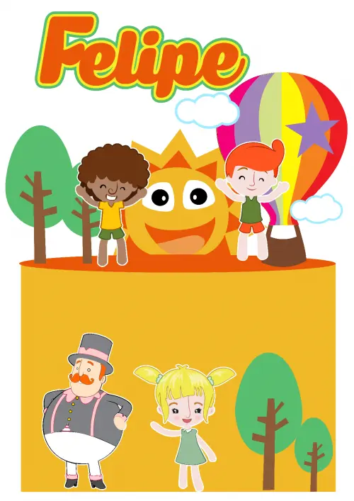 Arquivo de corte topo de bolo Mundo Bita