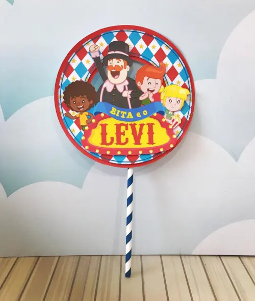 Arquivo de corte topo de bolo Mundo Bita