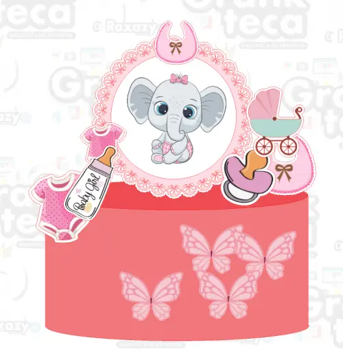 Arquivo de corte topo de bolo Baby Shower