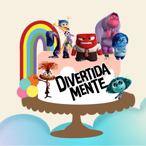 Arquivo de corte topo de bolo Divertidamente