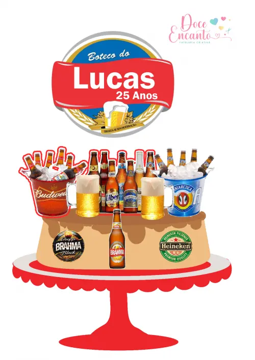 Arquivo de corte topo de bolo Boteco