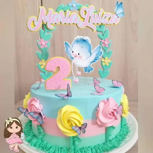 Arquivo de corte topo de bolo Passarinho