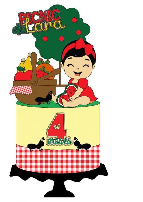 Arquivo de corte topo de bolo Pic Nic