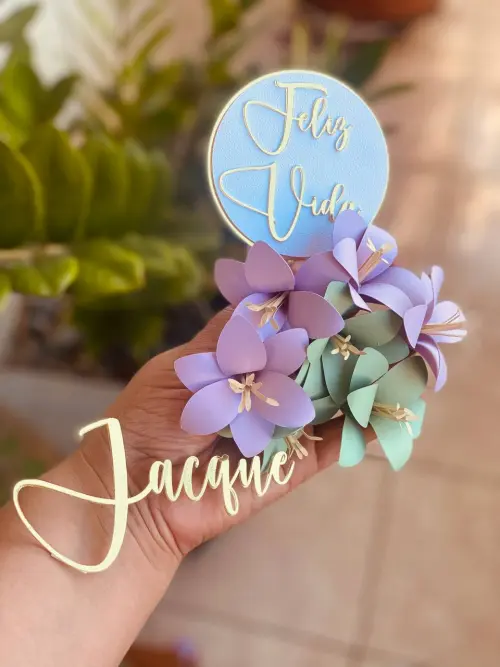 Arquivo de corte topo de bolo Flores