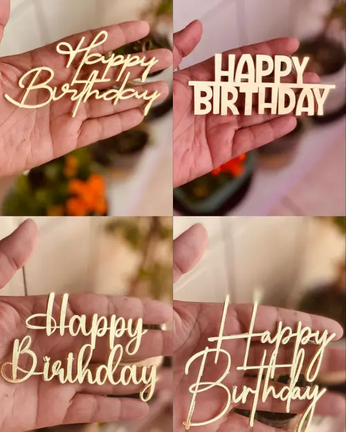 Arquivo de corte Topo de bolo Happy Birthday