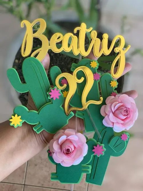 Arquivo de corte topo de bolo Cacto