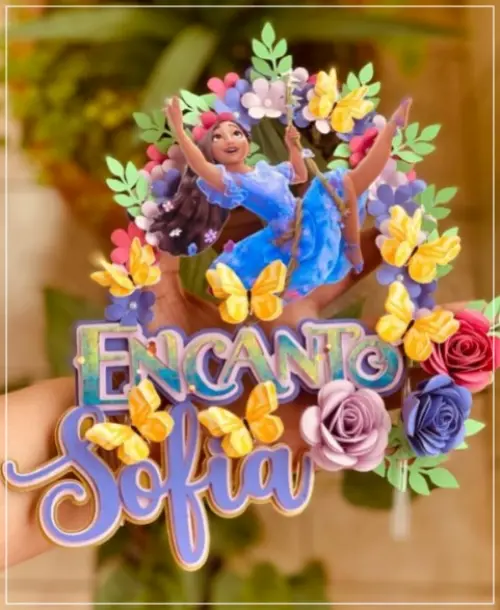 Arquivo de corte topo de bolo Encanto