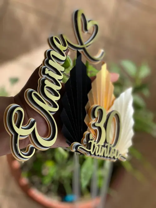 Arquivo de corte topo de bolo Palme Leaf